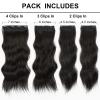 Vigorous Clip in Hair Extensions 20Inch Brown Black Hair Extension 4Pcs Natural & Soft Thick Fiber Double Weft Hairpieces for Women view 2