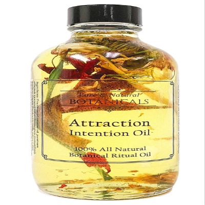 Attraction Intention Oil 100% All Natural 4 oz l Love, Money Drawing Prosperity & Abundance l Wiccan Pagan Magick Manifestation Rituals