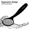 Allura 3-in-1 Foot File Callus Remover Sole Smoother Scrubber Rasp Hard Skin Remover Stainless Steel Pedicure Pumice, Double-Sided Fine and Coarse, Black (Travel Bag Included) view 2