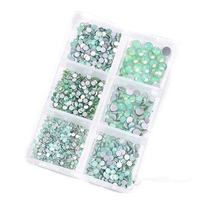 1200pcs Mix Sizes Glass Crystal AB Non Hotfix Rhinestone Set Nail Art Rhinestones for DIY Decorations (Color : 0020)