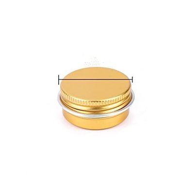 30pcs 5/10/15/20/30/50g Rosegold Round Empty Silver Aluminum Tin Spice Candle Jars Cosmetic Lip Balm Container Refillable Bottle (Gold-10g)