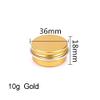 30pcs 5/10/15/20/30/50g Rosegold Round Empty Silver Aluminum Tin Spice Candle Jars Cosmetic Lip Balm Container Refillable Bottle (Gold-10g) view 2