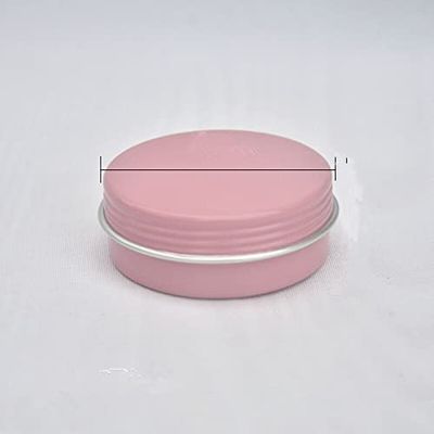 30pcs 5/10/15/20/30/50g Rosegold Round Empty Silver Aluminum Tin Spice Candle Jars Cosmetic Lip Balm Container Refillable Bottle (Pink-20g)