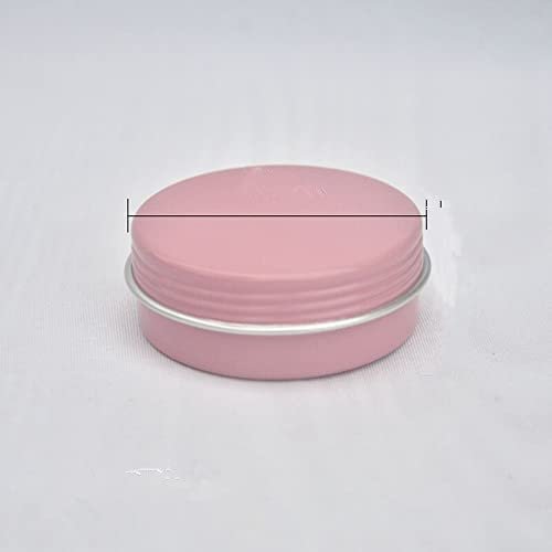 30pcs 5/10/15/20/30/50g Rosegold Round Empty Silver Aluminum Tin Spice Candle Jars Cosmetic Lip Balm Container Refillable Bottle (Pink-20g)