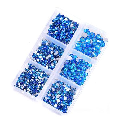 1200pcs Mix Sizes Glass Crystal AB Non Hotfix Rhinestone Set Nail Art Rhinestones for DIY Decorations (Color : 0006)