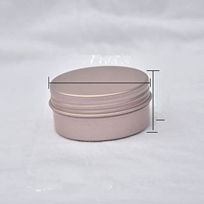 30pcs 5/10/15/20/30/50g Rosegold Round Empty Silver Aluminum Tin Spice Candle Jars Cosmetic Lip Balm Container Refillable Bottle (Rosegold-50g)