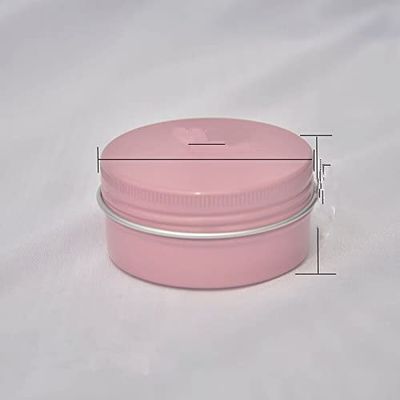 30pcs 5/10/15/20/30/50g Rosegold Round Empty Silver Aluminum Tin Spice Candle Jars Cosmetic Lip Balm Container Refillable Bottle (Pink-50g)