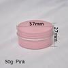30pcs 5/10/15/20/30/50g Rosegold Round Empty Silver Aluminum Tin Spice Candle Jars Cosmetic Lip Balm Container Refillable Bottle (Pink-50g) view 2