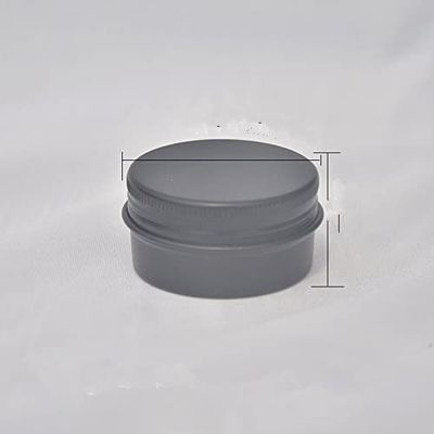 30pcs 5/10/15/20/30/50g Rosegold Round Empty Silver Aluminum Tin Spice Candle Jars Cosmetic Lip Balm Container Refillable Bottle (Black-30g)