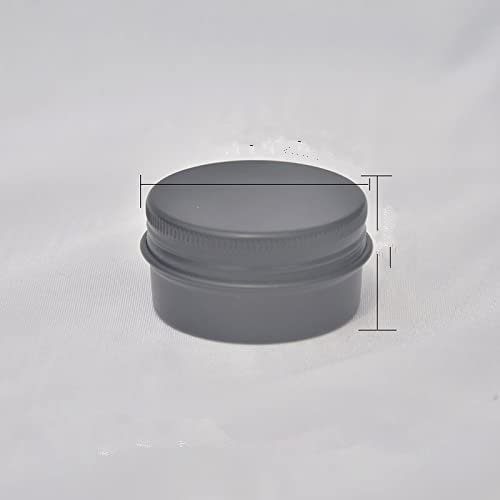 30pcs 5/10/15/20/30/50g Rosegold Round Empty Silver Aluminum Tin Spice Candle Jars Cosmetic Lip Balm Container Refillable Bottle (Black-30g)
