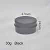30pcs 5/10/15/20/30/50g Rosegold Round Empty Silver Aluminum Tin Spice Candle Jars Cosmetic Lip Balm Container Refillable Bottle (Black-30g) view 2
