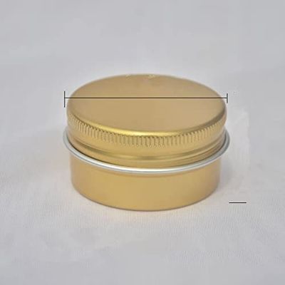 30pcs 5/10/15/20/30/50g Rosegold Round Empty Silver Aluminum Tin Spice Candle Jars Cosmetic Lip Balm Container Refillable Bottle (Gold-30g)