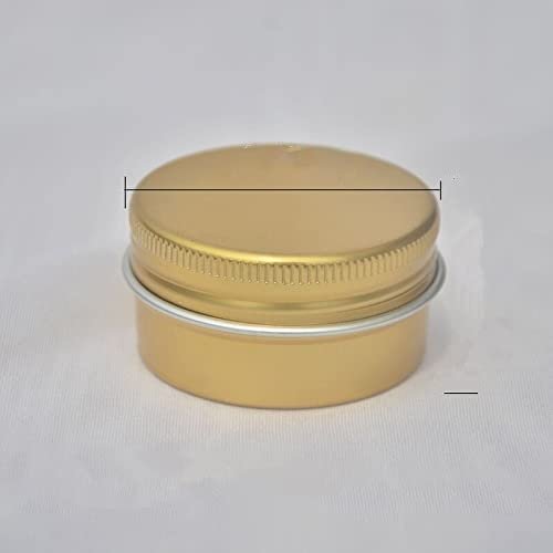 30pcs 5/10/15/20/30/50g Rosegold Round Empty Silver Aluminum Tin Spice Candle Jars Cosmetic Lip Balm Container Refillable Bottle (Gold-30g)