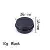 30pcs 5/10/15/20/30/50g Rosegold Round Empty Silver Aluminum Tin Spice Candle Jars Cosmetic Lip Balm Container Refillable Bottle (Black-10g) view 2