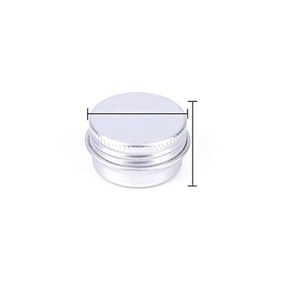 30pcs 5/10/15/20/30/50g Rosegold Round Empty Silver Aluminum Tin Spice Candle Jars Cosmetic Lip Balm Container Refillable Bottle (Silver-5g)