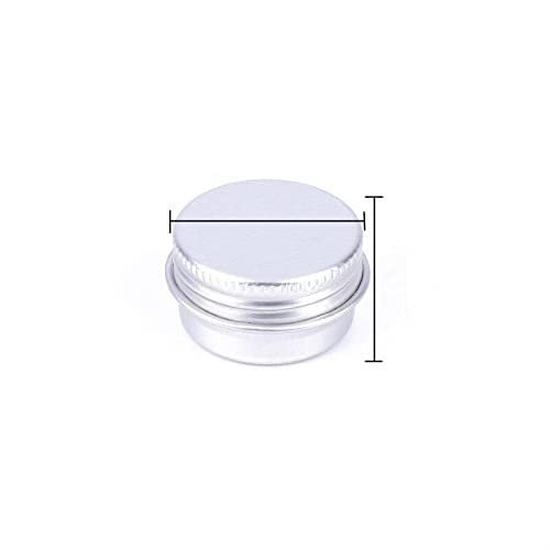 30pcs 5/10/15/20/30/50g Rosegold Round Empty Silver Aluminum Tin Spice Candle Jars Cosmetic Lip Balm Container Refillable Bottle (Silver-5g)