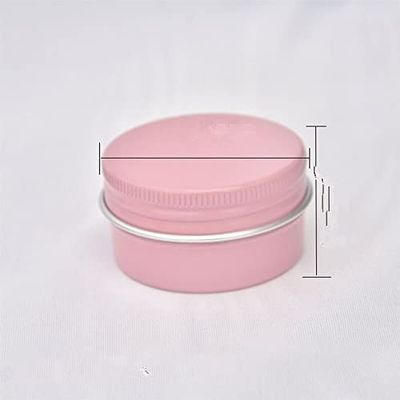 30pcs 5/10/15/20/30/50g Rosegold Round Empty Silver Aluminum Tin Spice Candle Jars Cosmetic Lip Balm Container Refillable Bottle (Pink-30g)
