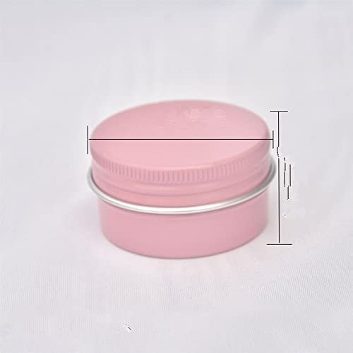 30pcs 5/10/15/20/30/50g Rosegold Round Empty Silver Aluminum Tin Spice Candle Jars Cosmetic Lip Balm Container Refillable Bottle (Pink-30g)