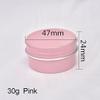 30pcs 5/10/15/20/30/50g Rosegold Round Empty Silver Aluminum Tin Spice Candle Jars Cosmetic Lip Balm Container Refillable Bottle (Pink-30g) view 2