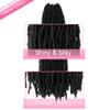 14 Inch Soft Locs Crochet Hair 6 Packs Short Straight Pre-looped New Faux Locs Crochet Hair, 1B(Natural Black) view 4