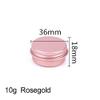 30pcs 5/10/15/20/30/50g Rosegold Round Empty Silver Aluminum Tin Spice Candle Jars Cosmetic Lip Balm Container Refillable Bottle (Rosegold-10g) view 2