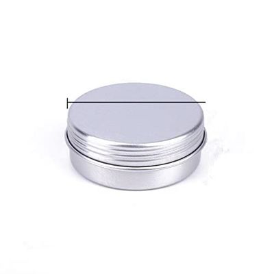 30pcs 5/10/15/20/30/50g Rosegold Round Empty Silver Aluminum Tin Spice Candle Jars Cosmetic Lip Balm Container Refillable Bottle (Silver-20g)