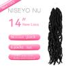 14 Inch Soft Locs Crochet Hair 6 Packs Short Straight Pre-looped New Faux Locs Crochet Hair, 1#(Jet Black) view 3