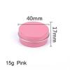 30pcs 5/10/15/20/30/50g Rosegold Round Empty Silver Aluminum Tin Spice Candle Jars Cosmetic Lip Balm Container Refillable Bottle (Pink-15g) view 2