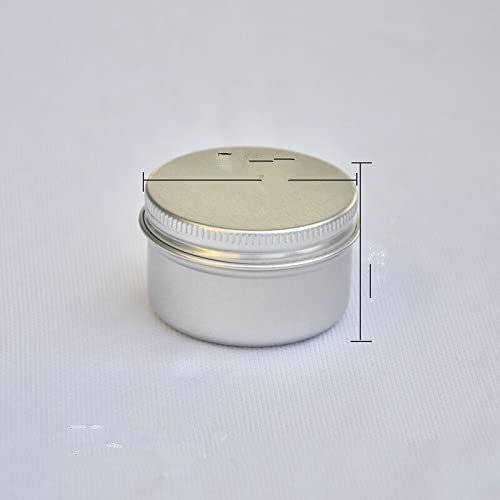 30pcs 5/10/15/20/30/50g Rosegold Round Empty Silver Aluminum Tin Spice Candle Jars Cosmetic Lip Balm Container Refillable Bottle (Silver-50g)