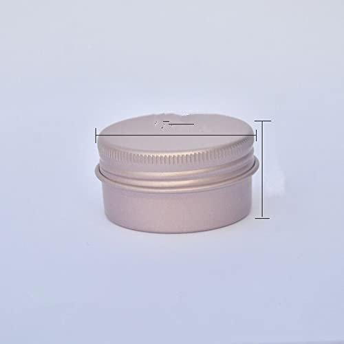 30pcs 5/10/15/20/30/50g Rosegold Round Empty Silver Aluminum Tin Spice Candle Jars Cosmetic Lip Balm Container Refillable Bottle (Rosegold-30g)