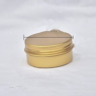 30pcs 5/10/15/20/30/50g Rosegold Round Empty Silver Aluminum Tin Spice Candle Jars Cosmetic Lip Balm Container Refillable Bottle (Gold-50g)