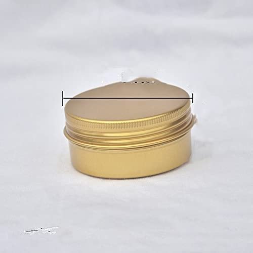 30pcs 5/10/15/20/30/50g Rosegold Round Empty Silver Aluminum Tin Spice Candle Jars Cosmetic Lip Balm Container Refillable Bottle (Gold-50g)