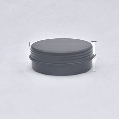 30pcs 5/10/15/20/30/50g Rosegold Round Empty Silver Aluminum Tin Spice Candle Jars Cosmetic Lip Balm Container Refillable Bottle (Black-20g)