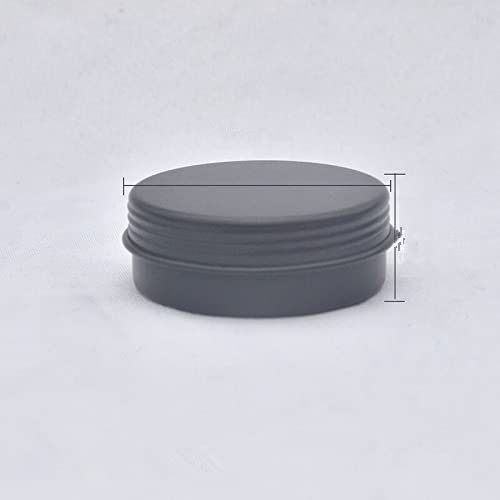 30pcs 5/10/15/20/30/50g Rosegold Round Empty Silver Aluminum Tin Spice Candle Jars Cosmetic Lip Balm Container Refillable Bottle (Black-20g)