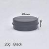 30pcs 5/10/15/20/30/50g Rosegold Round Empty Silver Aluminum Tin Spice Candle Jars Cosmetic Lip Balm Container Refillable Bottle (Black-20g) view 2