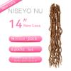 14 Inch Soft Locs Crochet Hair 6 Packs Short Straight Pre-looped New Faux Locs Crochet Hair, 27#(Honey Blonde) view 3
