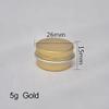 30pcs 5/10/15/20/30/50g Rosegold Round Empty Silver Aluminum Tin Spice Candle Jars Cosmetic Lip Balm Container Refillable Bottle (Gold-5g) view 2
