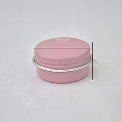 30pcs 5/10/15/20/30/50g Rosegold Round Empty Silver Aluminum Tin Spice Candle Jars Cosmetic Lip Balm Container Refillable Bottle (Pink-10g)
