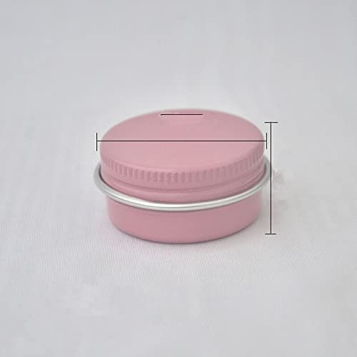 30pcs 5/10/15/20/30/50g Rosegold Round Empty Silver Aluminum Tin Spice Candle Jars Cosmetic Lip Balm Container Refillable Bottle (Pink-10g)