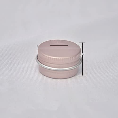 30pcs 5/10/15/20/30/50g Rosegold Round Empty Silver Aluminum Tin Spice Candle Jars Cosmetic Lip Balm Container Refillable Bottle (Rosegold-5g)