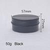 30pcs 5/10/15/20/30/50g Rosegold Round Empty Silver Aluminum Tin Spice Candle Jars Cosmetic Lip Balm Container Refillable Bottle (Black-50g) view 2