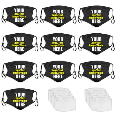 10 PCS Custom Face Mask Gift Set Made In Usa Double Layer Breathable Unisex Women Men Kids Adults