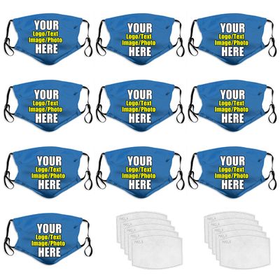 10 PCS Custom Face Mask Gift Set Made In Usa Double Layer Breathable Unisex Women Men Kids Adults