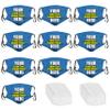 10 PCS Custom Face Mask Gift Set Made In Usa Double Layer Breathable Unisex Women Men Kids Adults view 1