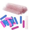 100 PCS Nail Sticks, 100 PCS Mini Nail Files Double Sided Nail Buffer, Nail Care Sticks, Cuticle Manicure and Pedicure Stick for Fingernail, Cleaning Cuticle Stick - Pink view 1