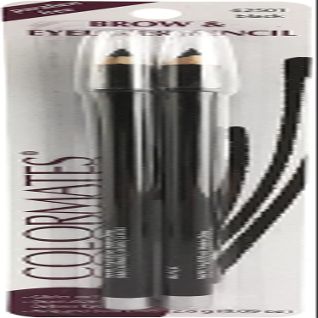 COLORMATES Duo Brow & Eyeliner Pencil - Black 2 ct