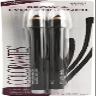 COLORMATES Duo Brow & Eyeliner Pencil - Black 2 ct