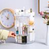 AFULILI Makeup Organizer Box 360 Rotating Perfume Stand Bathroom Storage Cosmetics Display Stand Space Saving and Large Capacity Case (Transparent) view 2