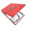 12 Pcs Sweet 15 Quinceanera Bling Compact Mirror Square Pu Leather Makeup Mirror Recuerdos De Bautizo First Communion Mis Aos for Party Favors (Red) view 3