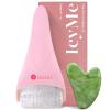 BAIMEI IcyMe Ice Roller for Face and Gua Sha Facial Tool Set, Ice Face Roller Reduces Puffiness Relieves Migraines Skin Care Tools, Self Care Gift for Women - Pink view 1